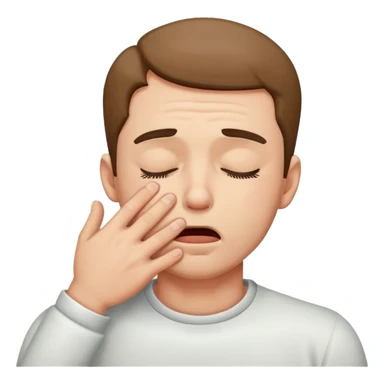 A man choking him self and closing his eyes sticker