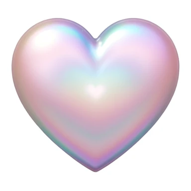 sakura heart with a pearl finish sticker