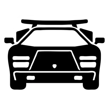 Lemborghini Countach front view sticker