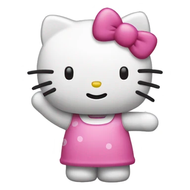 Hello kitty saying hi sticker