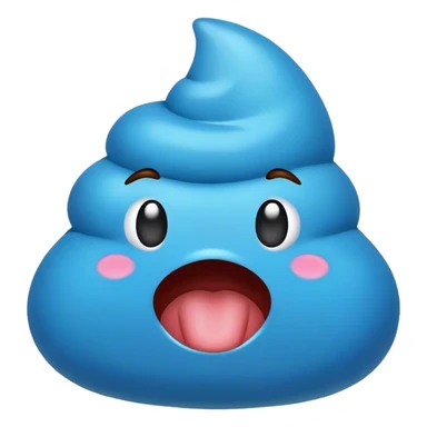 Blue poop  sticker