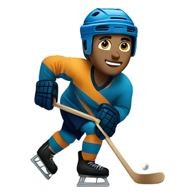 Guy playing ice hockey  sticker