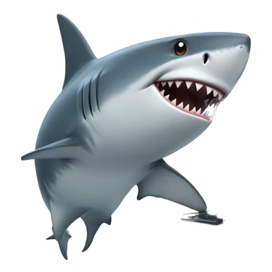 Shark playing video games sticker