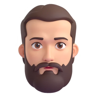 
<emoções>
{{Passar o sentimento de satisfação, de felicidade e leveza}}  
</emoções>

<elementos_visuais>
{{Um homem com barba média, cabelo curto e expressões fortes. De preferencia só um rosto flutuante}}  
</elementos_visuais> sticker