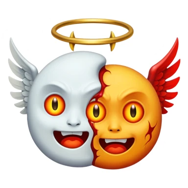 Angels and demons sticker