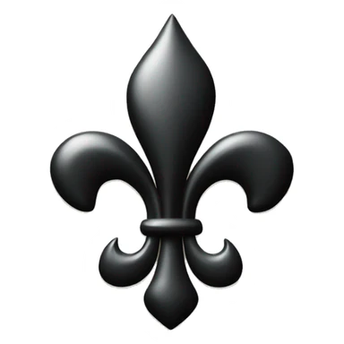 black fleur de lis sticker