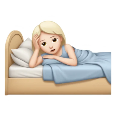 Person waking up out of bed sticker