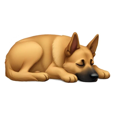 sleeping german sheperd sticker