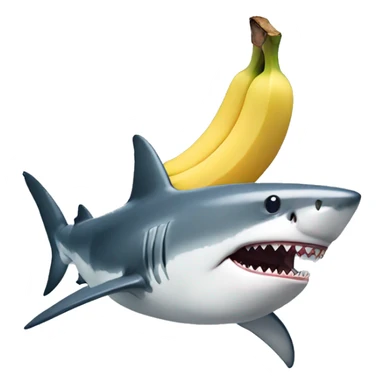 shark that eat a banana sticker