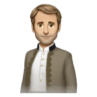 Macron en tenue traditionnel afghan sticker