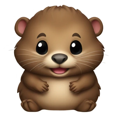 Beaver baby sticker