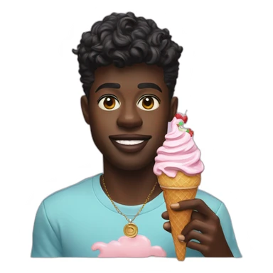 lil nas x with an ice cream sticker