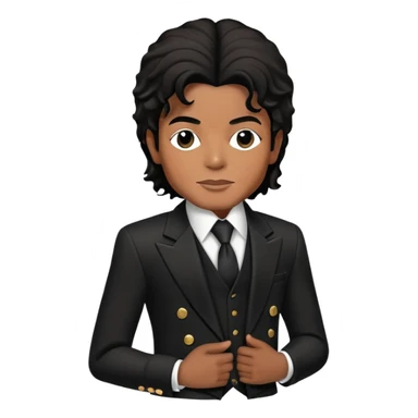 Michael Jackson wearing black suit from waist up sticker
