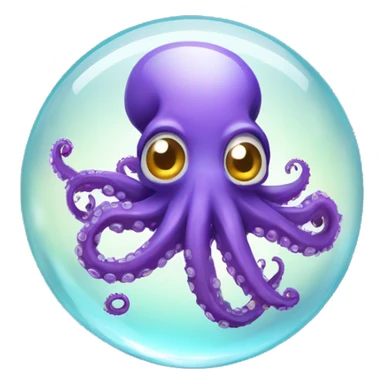 crystal ball with cute surgical octopus sticker