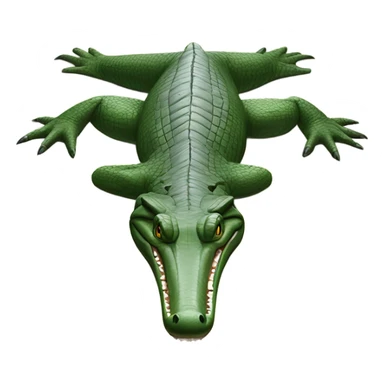 a top down view of a crocodile sticker