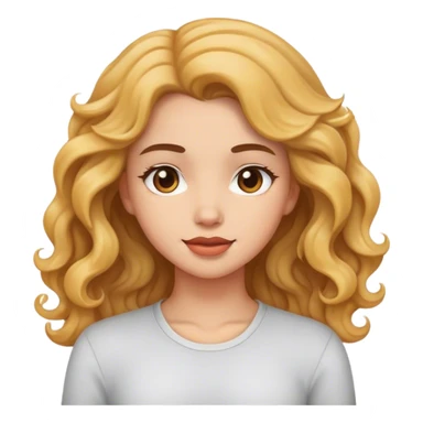 A wavy hair girl  sticker