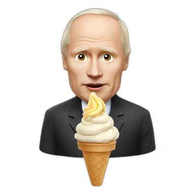 Vladimir poutine eat ice cream sticker