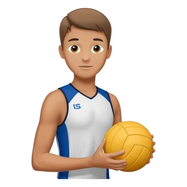 volleyball player, boy, Charles Kiraly with volleyball ball sticker