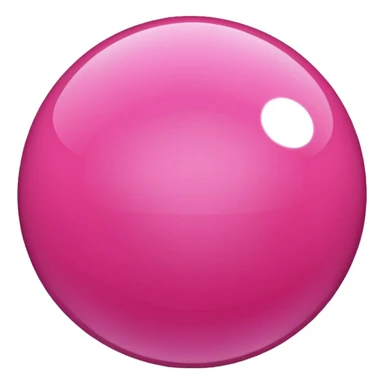 bright pink shiny spherical bead sticker