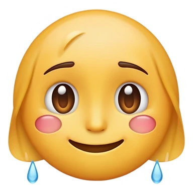 a emoji that is smiling and being positiv but u can see sadness slighmty sticker