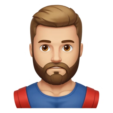 herois man with beard sticker