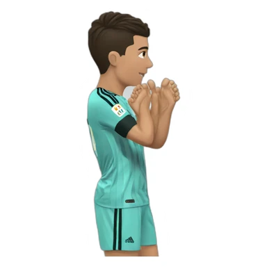 Cristiano Ronaldo kiss feet sticker