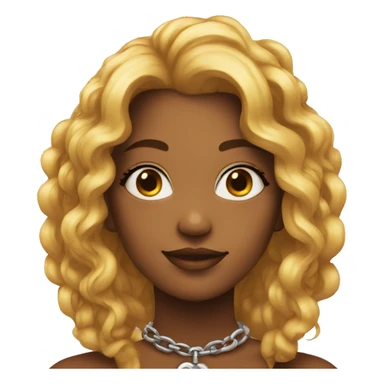 a heart chain around her neck sticker