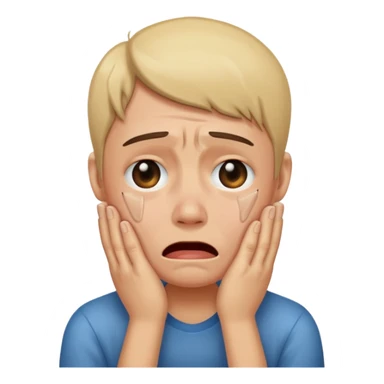 a person crying and sobbing sticker