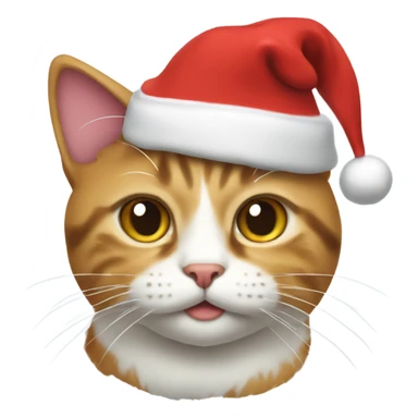 Cat with Santa hat sticker