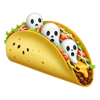 Taco with ghosts sticker