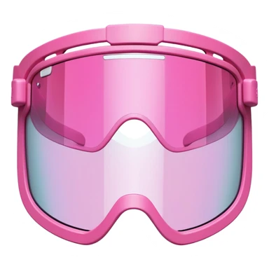 extremely thick pink shield visor glasses, super chunky Y2K style, massive one-piece lens, bold design sticker