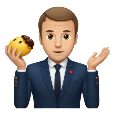 Macron entrain de faire caca sticker