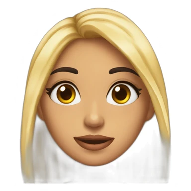 Chica morena piercing nariz aro saludando sticker