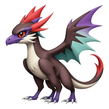 Noibat-Noivern-Silvally-Fakémon-hybrid-creature (full body)  sticker