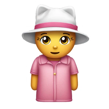 Hello kitty wearing a hat sticker