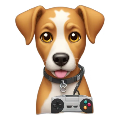 dog-with-gameboy sticker