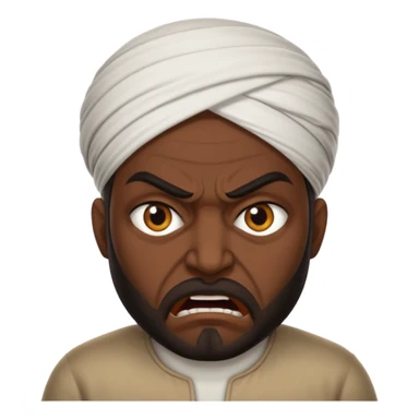 in profile, angry Iranian sticker