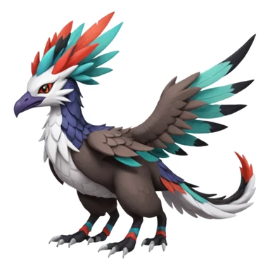 Silvally-Nargacuga-Trico-Noivern-fusion-animal-hybrid-creature, full body sticker