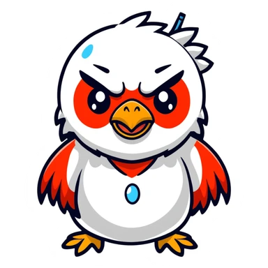 cute tengu with tears sticker