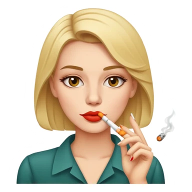 Cara con cigarro en la boca sticker