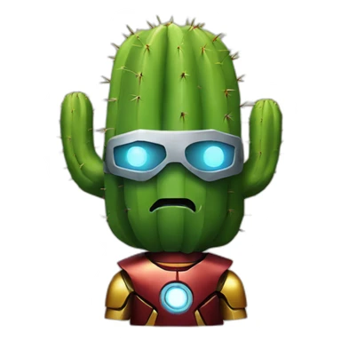 Cactus Iron man sticker