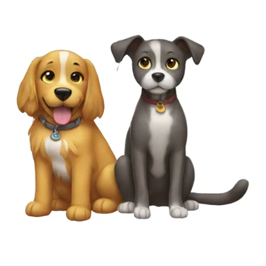 Rain cat and dog sticker