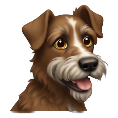 Brown Italian dog scruffy  sticker