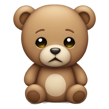 sad cute teddy bear plushie sticker