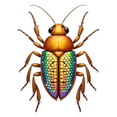 yellow bedazzled cockroach sticker
