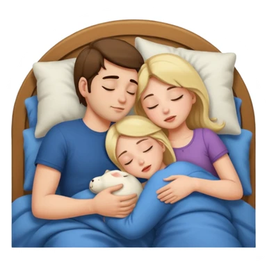 A guy and a girl sleeping and he’s kissing her butt  sticker