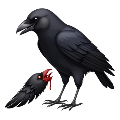 Crow eating dead animal sticker