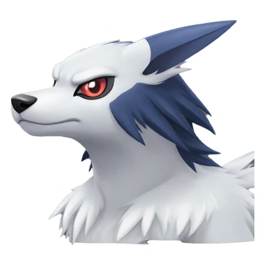 Cool Edgy Nargacuga-Absol-Sneasel-Quilava with a collar on, full body sticker