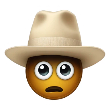 Hat with googly eyes sticker