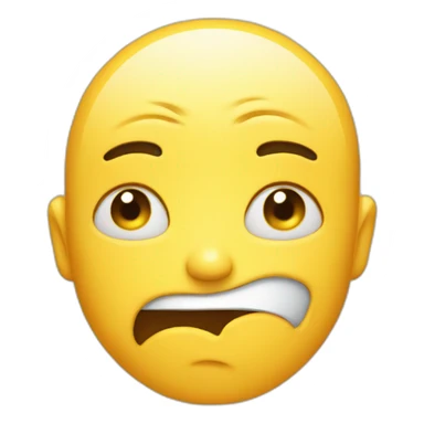 un visage triste mais souriant sticker